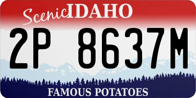 ID license plate 2P8637M