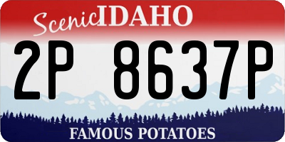 ID license plate 2P8637P