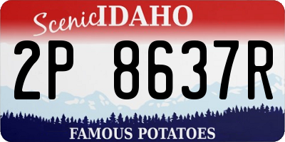 ID license plate 2P8637R