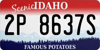 ID license plate 2P8637S