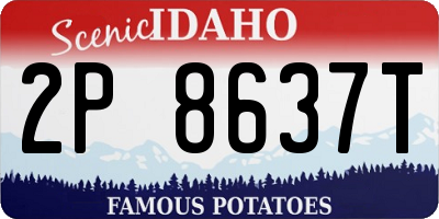 ID license plate 2P8637T