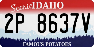 ID license plate 2P8637V