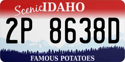 ID license plate 2P8638D