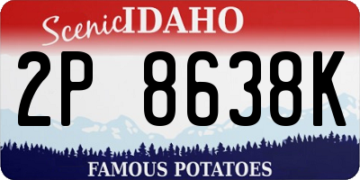 ID license plate 2P8638K