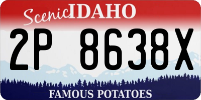 ID license plate 2P8638X