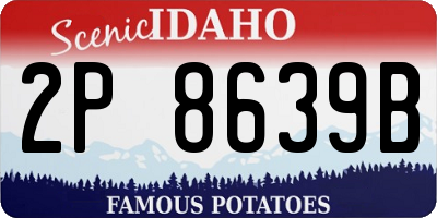 ID license plate 2P8639B