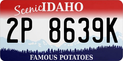 ID license plate 2P8639K