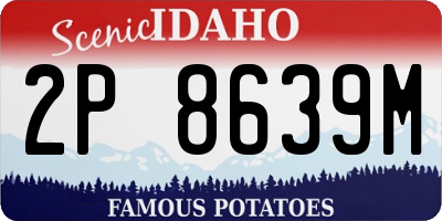 ID license plate 2P8639M