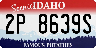 ID license plate 2P8639S