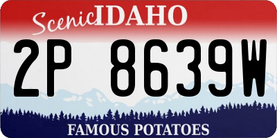 ID license plate 2P8639W