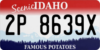 ID license plate 2P8639X