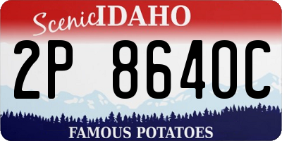 ID license plate 2P8640C