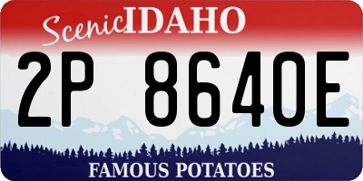 ID license plate 2P8640E