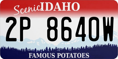 ID license plate 2P8640W