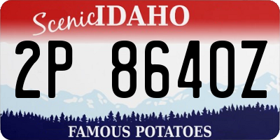 ID license plate 2P8640Z