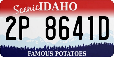ID license plate 2P8641D