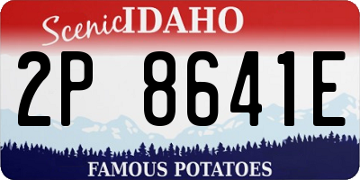 ID license plate 2P8641E