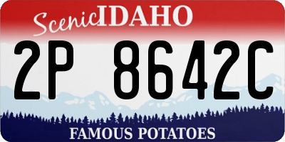 ID license plate 2P8642C