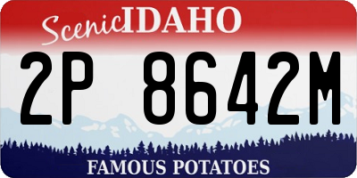ID license plate 2P8642M