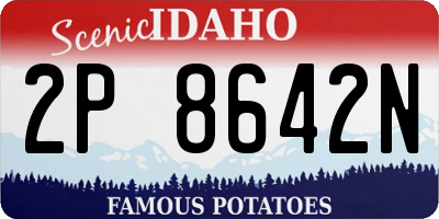 ID license plate 2P8642N
