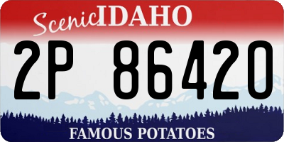 ID license plate 2P8642O