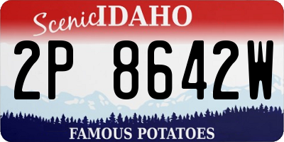 ID license plate 2P8642W