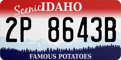 ID license plate 2P8643B