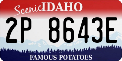 ID license plate 2P8643E