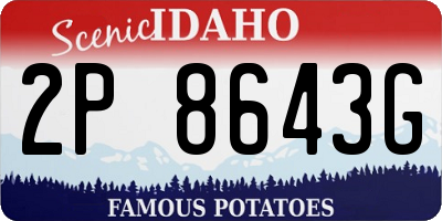 ID license plate 2P8643G