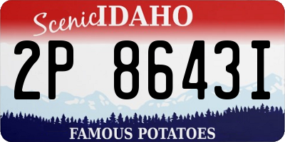 ID license plate 2P8643I