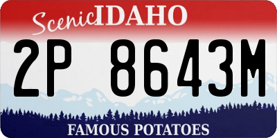 ID license plate 2P8643M