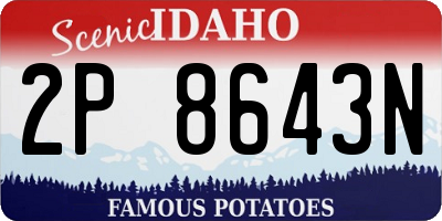 ID license plate 2P8643N