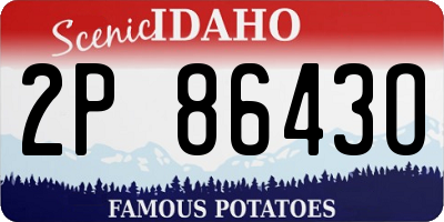 ID license plate 2P8643O
