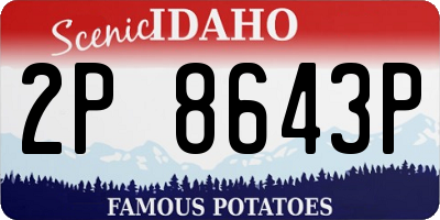 ID license plate 2P8643P