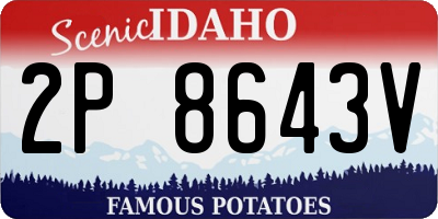 ID license plate 2P8643V