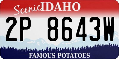 ID license plate 2P8643W