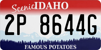 ID license plate 2P8644G