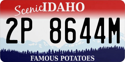 ID license plate 2P8644M