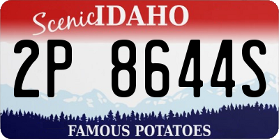 ID license plate 2P8644S