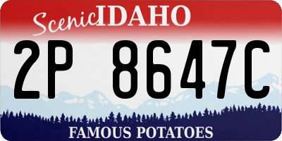 ID license plate 2P8647C