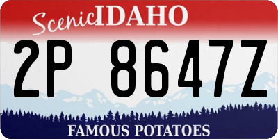 ID license plate 2P8647Z