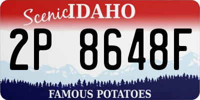 ID license plate 2P8648F