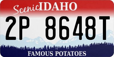 ID license plate 2P8648T