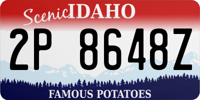 ID license plate 2P8648Z
