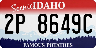 ID license plate 2P8649C