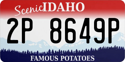 ID license plate 2P8649P