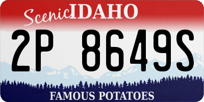 ID license plate 2P8649S