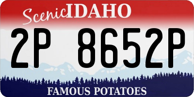 ID license plate 2P8652P