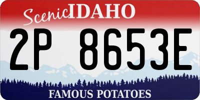 ID license plate 2P8653E