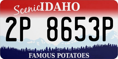 ID license plate 2P8653P